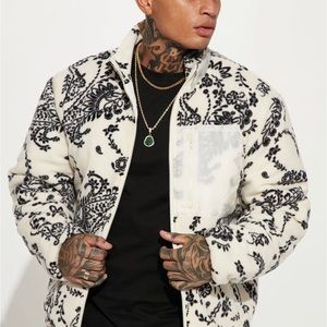 Nova Men Going Up Paisley Printed Fleece Jacket XXL Currently out of stock!